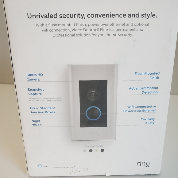 Ring Video Doorbell Elite - Flush Mounted Power over Ethernet - Brand New - Picture 5 of 5